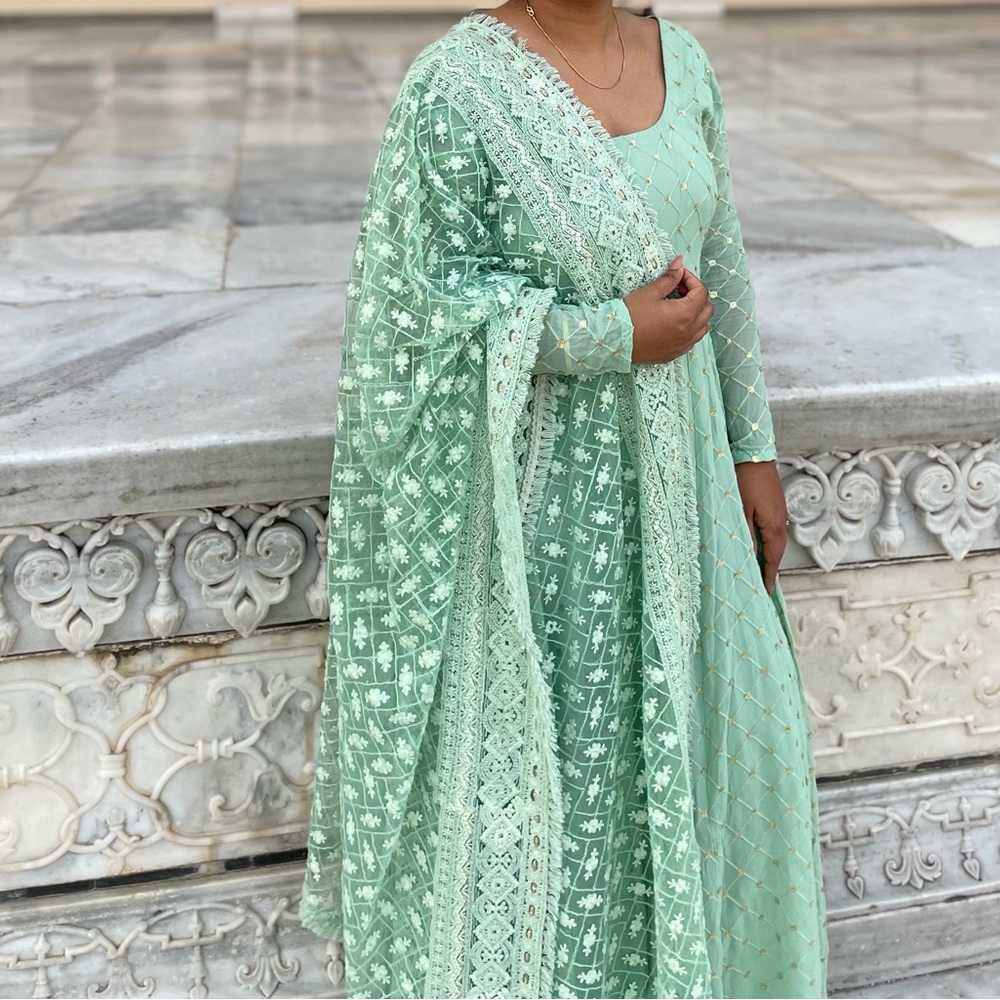Mint Anarkali Dress